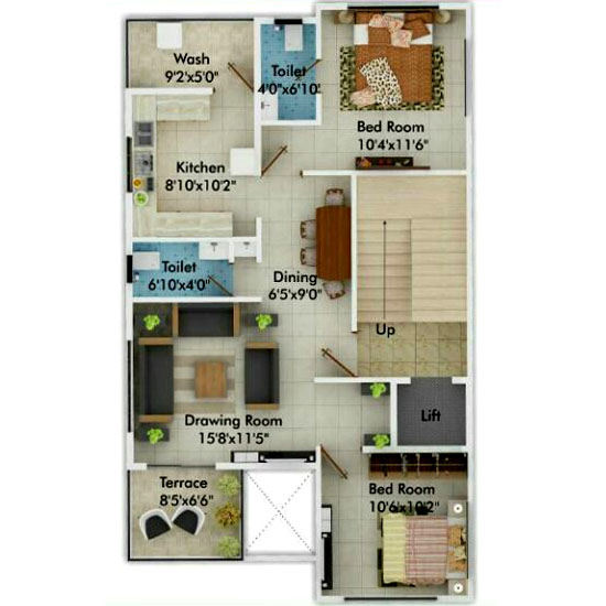 Typical 1st, 2nd & 3rd Floor Plan